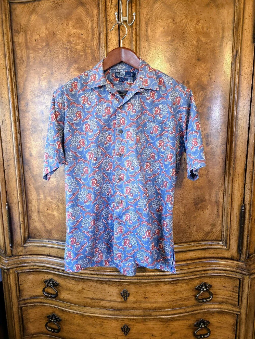 Polo by Ralph Lauren (M-L) Blue/Red Chilis